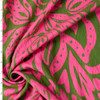 Pink and Lime Large Floral Cotton Gauze #31394 Fabric By The Yard
