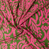 Pink and Lime Large Floral Cotton Gauze #31394 Fabric By The Yard - Wide shot