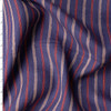 Navy with Red and White Vertical Stripes European Designer Linen #31432 Fabric By The Yard