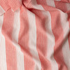Soft Red and White Ombre Stripe European Designer Linen #31438 Fabric By The Yard - Wide shot