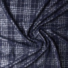 Navy and Silver Plaid Sequined Bouclé #31443 Fabric By The Yard - Wide shot