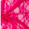 Hot Pink Floral Stretch Lace #31449 Fabric By The Yard
