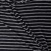 White on Black Scalloped Rayon/Spandex Jersey Knit #31467 Fabric By The Yard - Wide shot