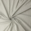Olive and White Chambray Stripe Cotton Shirting #31516 Fabric By The Yard - Wide shot