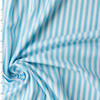 Aqua and White Chambray Stripe Cotton Shirting #31518 Fabric By The Yard