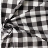 Black and White 1” Gingham Print Cotton Lawn #31542 Fabric By The Yard