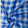 Blue and White 1” Gingham Print Cotton Lawn #31543 Fabric By The Yard