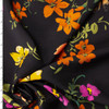 Blackground Meadow Floral Cotton/Silk Lawn #31546 Fabric By The Yard