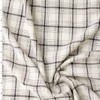 Black on Warm White Plaid Cotton Calcutta #31602 Fabric By The Yard