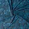 Midnight Circuit Stretch Cotton Jersey Knit Print #31671 Fabric By The Yard - Wide shot