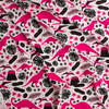 Pink and Black Dino World Cotton Jersey Knit Print #31682 Fabric By The Yard - Wide shot