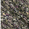Wildflower Fields on Black Japanese Pinwale Corduroy from Hokkoh #31736 Fabric By The Yard