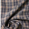 Black and Tan Plaid Italian Designer 14 Wale Corduroy #31756 Fabric By The Yard