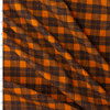 Black and Orange Plaid Italian Designer Pinwale Corduroy #31766 Fabric By The Yard