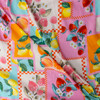 Fruitstand Patchwork Italian Designer Cotton Double Gauze #31771 Fabric By The Yard - Wide shot