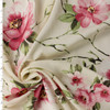 Soft Pink and Sage Floral on Ivory Italian Designer Cotton Lawn #31787 Fabric By The Yard