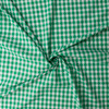 Lime and White Gingham Italian Designer Cotton Oxford #31800 Fabric By The Yard - Wide shot