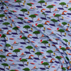 Poolside People Watching Italian Designer Rayon Challis #31806 Fabric By The Yard - Wide shot