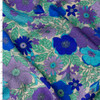 Lilac, Aqua, and Mint Retro Floral Jacquard Dot Rayon Challis #31807 Fabric By The Yard