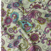 Mint Blossom Paisley Rayon Challis #31810 Fabric By The Yard