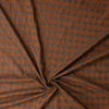 Orange and Grey Plaid Italian Designer Brushed Cotton #31823 Fabric By The Yard - Wide shot