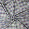 Plum, Sage, Navy, and Olive Plaid on Warm White Italian Designer Brushed Cotton #31824 Fabric By The Yard - Wide shot