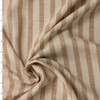 Ivory and Cappuccino Vertical Stripe Italian Designer Cotton/Linen #31833 Fabric By The Yard