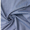 Light Blue Vertical Stripe Italian Designer Jacquard Chambray #31848 Fabric By The Yard