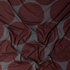 Wine Jumbo Dot on Heather Charcoal Italian Rayon/Spandex Jersey Knit #31915 Fabric By The Yard - Wide shot