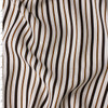 Black and Tan Rustic Stripe on White Designer Linen #31916 Fabric By The Yard