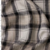 Tan, White, and Black Plaid Designer Linen #31917 Fabric By The Yard
