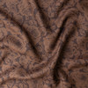 Espresso on Brown Rose Floral Print Designer Linen #31921 Fabric By The Yard - Wide shot