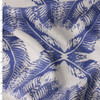 Slate on White Diamond Fronds Designer Linen #31924 Fabric By The Yard
