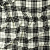Black and Offwhite Plaid Open Weave Wool Bouclé #31952 Fabric By The Yard - Wide shot
