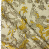 Taupe and Mustard Sketchbook Floral on Light Tan Japanese Micro Wale Corduroy from Hokkoh #31958 Fabric By The Yard