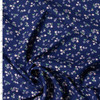 Pink and Green Mini Floral on Navy Rayon Challis #31972 Fabric By The Yard