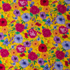 Yellow Flora Quilter’s Cotton from Timeless Treasures #31994 Fabric By The Yard - Wide shot