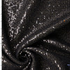 Black and Metallic Gold with Clear Sequins Designer Tweed #32027 Fabric By The Yard