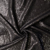 Black and Metallic Gold with Clear Sequins Designer Tweed #32027 Fabric By The Yard - Wide shot