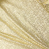 Gold and Ivory Floral Designer Brocade #32030 Fabric By The Yard - Wide shot