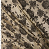 Champagne and Black Rose Floral Designer Jaquard #32031 Fabric By The Yard