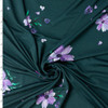 Lilac Flowers on Dark Hunter Designer Rayon Jersey Knit #32058 Fabric By The Yard