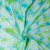 Teal, Aqua, and Lime Tie Dye Silk Georgette #32063 Fabric By The Yard - Wide shot