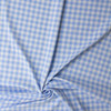 Sky Blue and White Gingham Nylon/Spandex Double Knit from ‘Frankies Bikinis' #32178 Fabric By The Yard - Wide shot