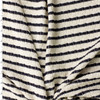 Navy on Offwhite Horizontal Stripe Stretch Pucker Knit #32188 Fabric By The Yard