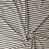 Navy on Offwhite Horizontal Stripe Stretch Pucker Knit #32188 Fabric By The Yard - Wide shot