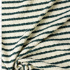 Emerald on Offwhite Horizontal Stripe Stretch Pucker Knit #32189 Fabric By The Yard