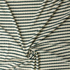 Emerald on Offwhite Horizontal Stripe Stretch Pucker Knit #32189 Fabric By The Yard - Wide shot