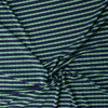 Lime on Navy Horizontal Stripe Stretch Pucker Knit #32192 Fabric By The Yard - Wide shot