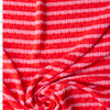 Pink on Hot Coral Horizontal Stripe Stretch Pucker Knit #32195 Fabric By The Yard